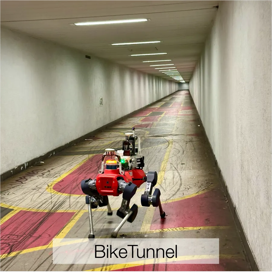BikeTunnel environment in the in-house dataset