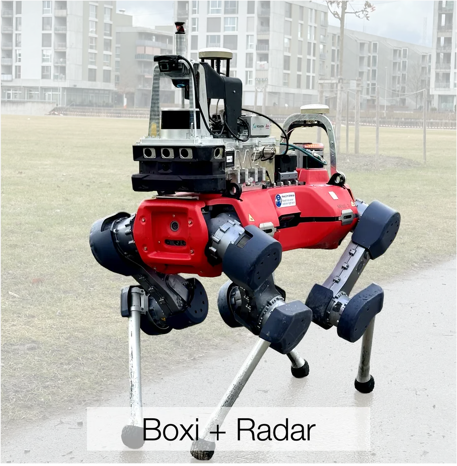 ANYmal-based Boxi platform equipped with radar